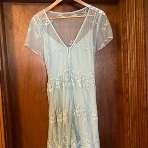 NWT Mint Green Embroidered A&F Dress